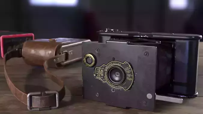 Vintage Pocket Camera PBR Game-Ready