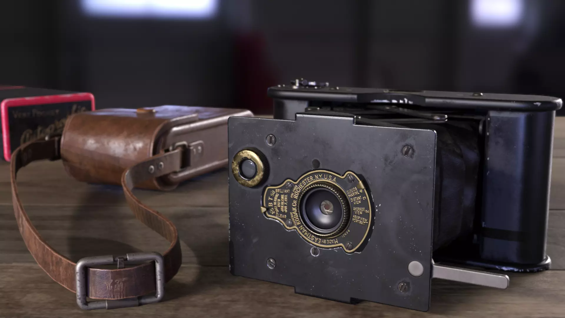 Vintage Pocket Camera PBR Game-Ready Low-poly 3D model_0