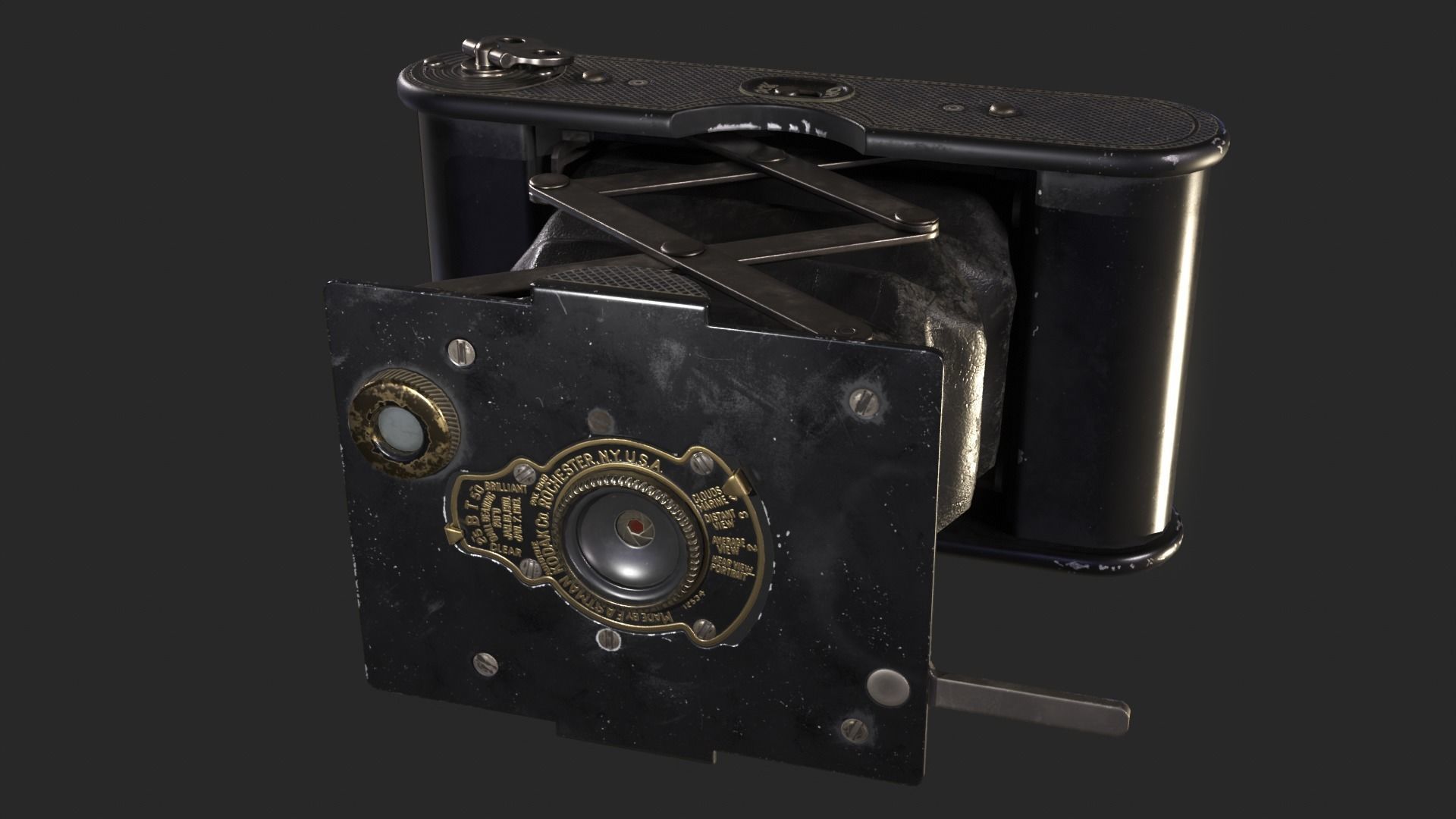 Vintage Pocket Camera PBR Game-Ready Low-poly 3D model_8