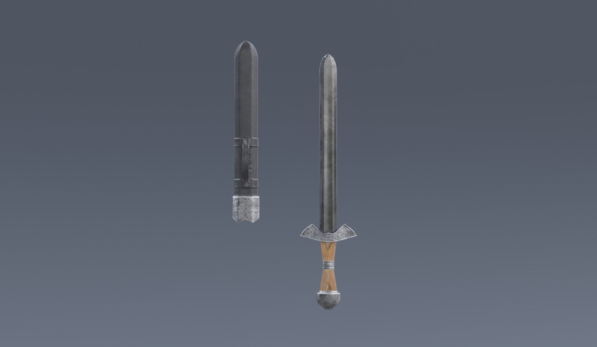 swords viking pack low poly game ready Low-poly 3D model_26