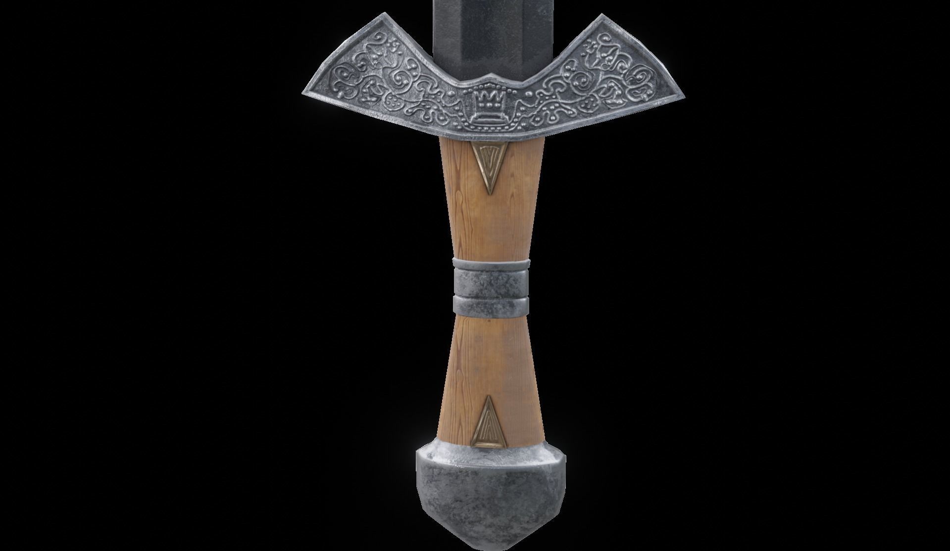 swords viking pack low poly game ready Low-poly 3D model_28