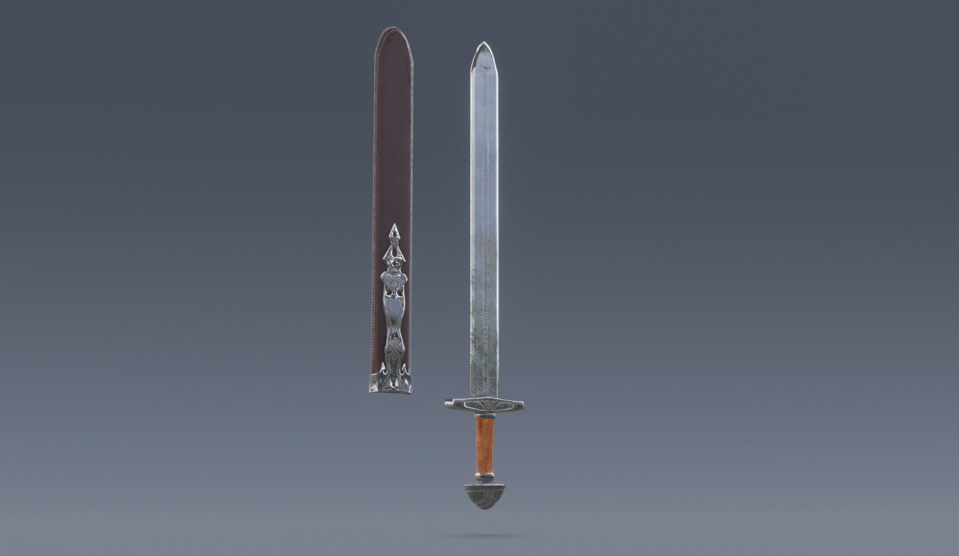 swords viking pack low poly game ready Low-poly 3D model_9