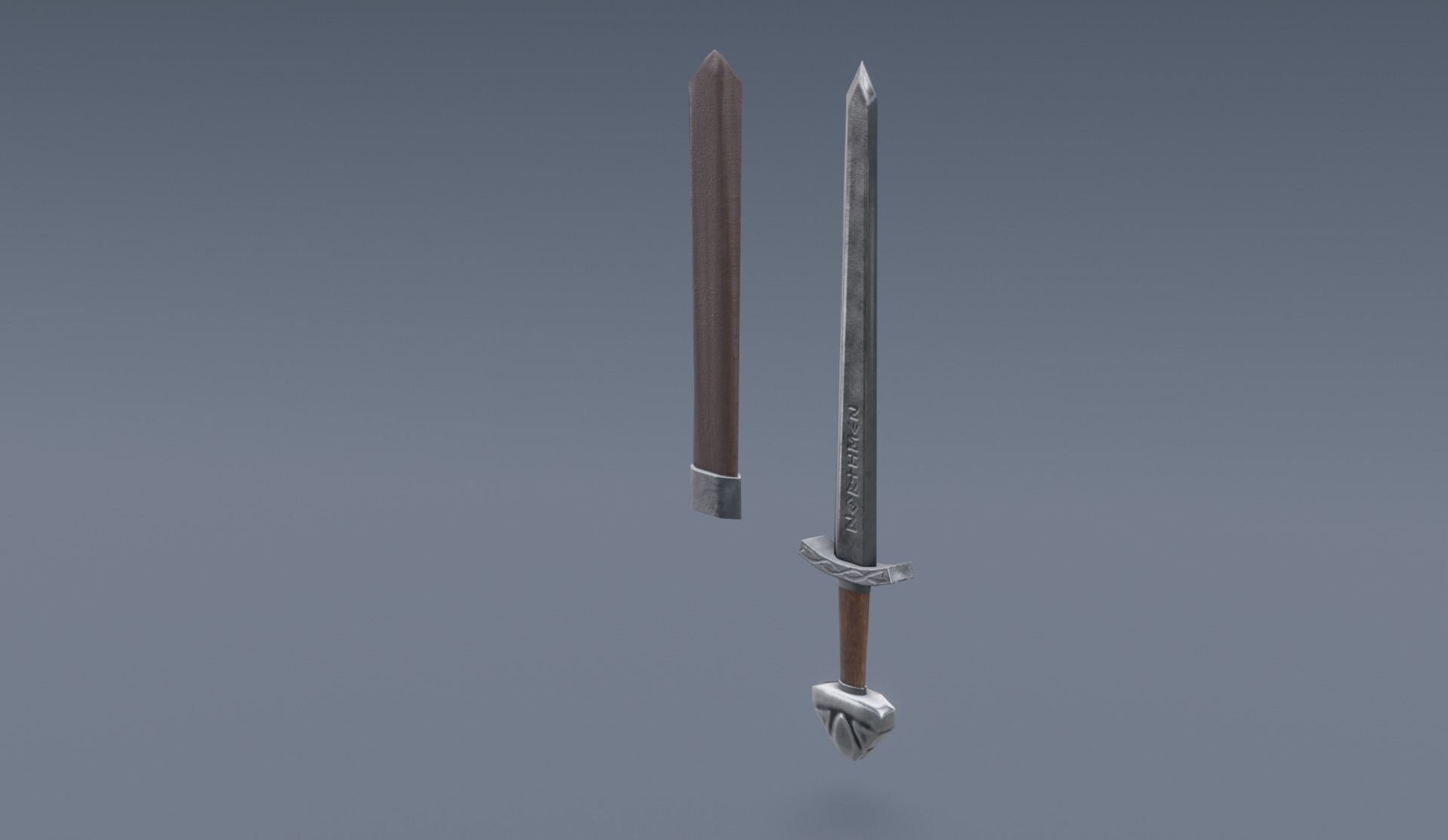 swords viking pack low poly game ready Low-poly 3D model_3