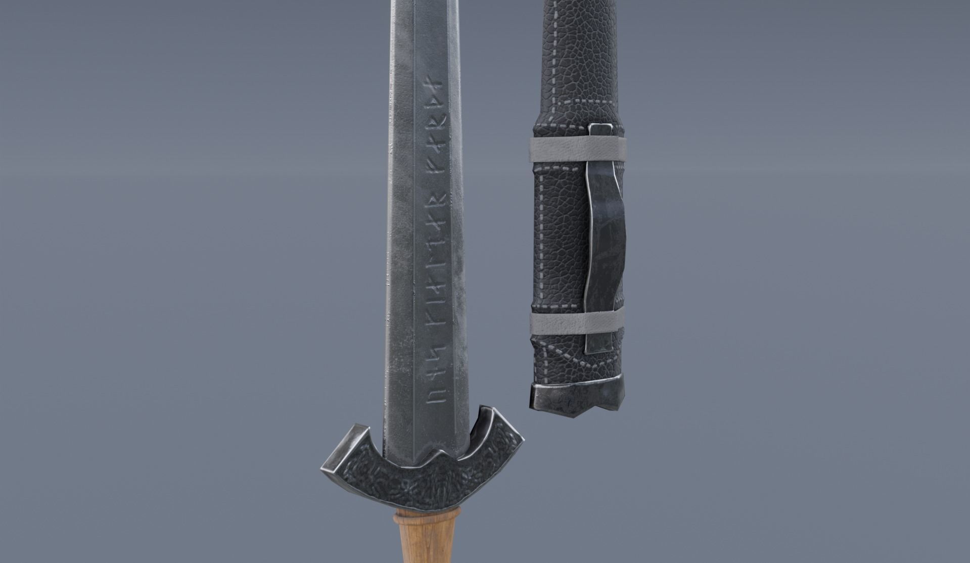 swords viking pack low poly game ready Low-poly 3D model_16
