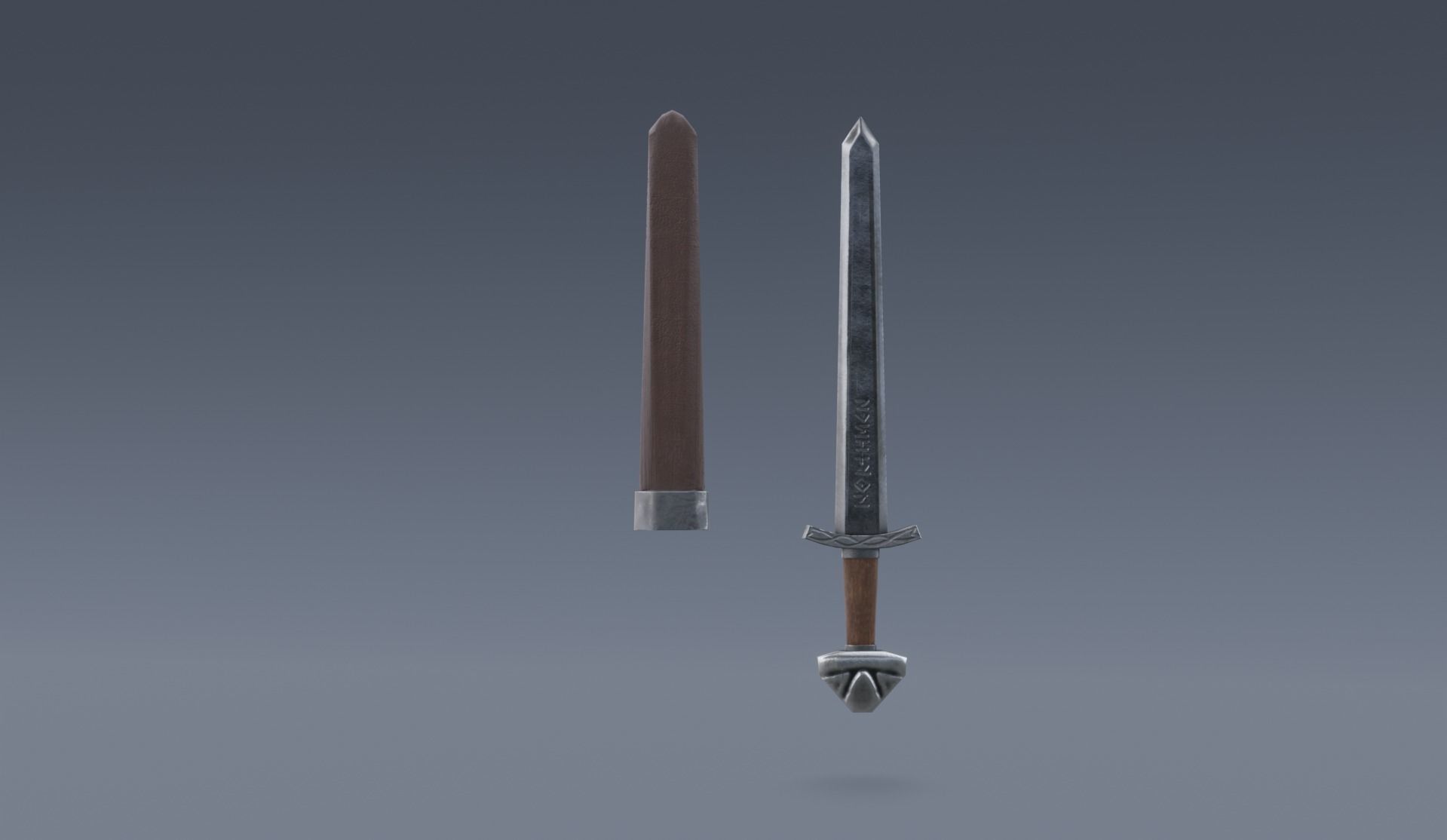 swords viking pack low poly game ready Low-poly 3D model_4