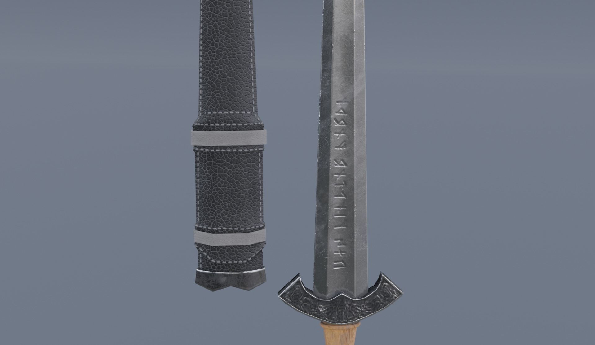 swords viking pack low poly game ready Low-poly 3D model_18