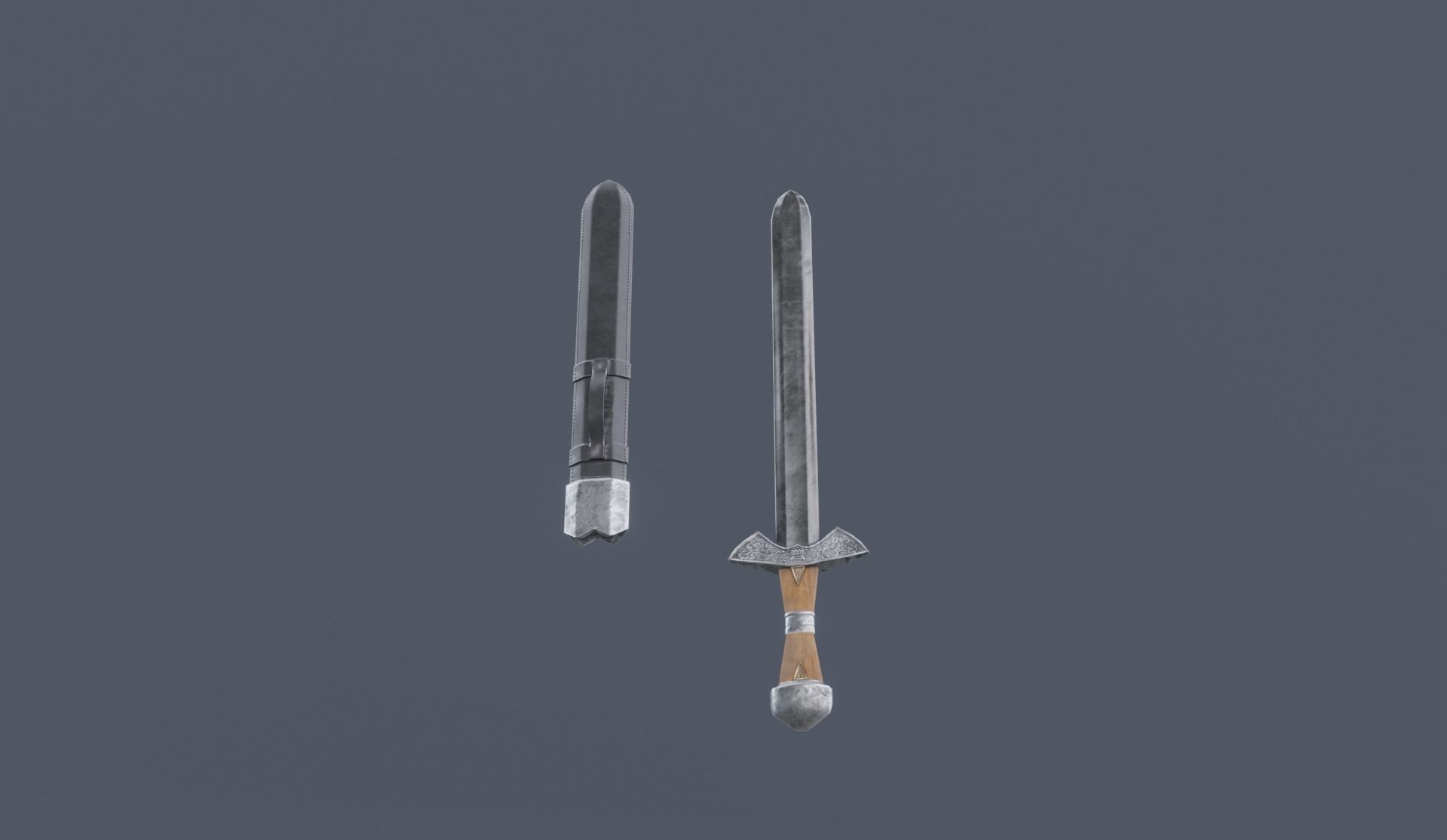 swords viking pack low poly game ready Low-poly 3D model_25