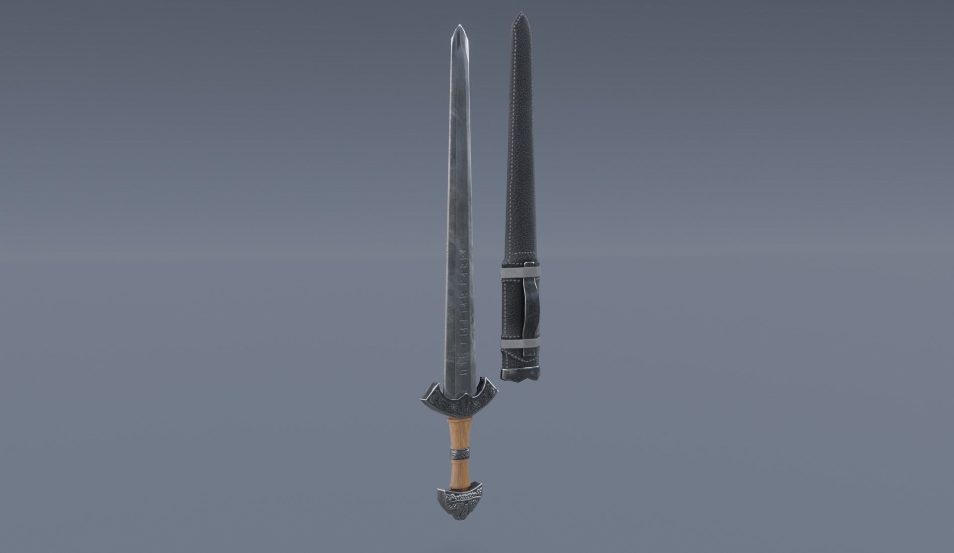 swords viking pack low poly game ready Low-poly 3D model_15
