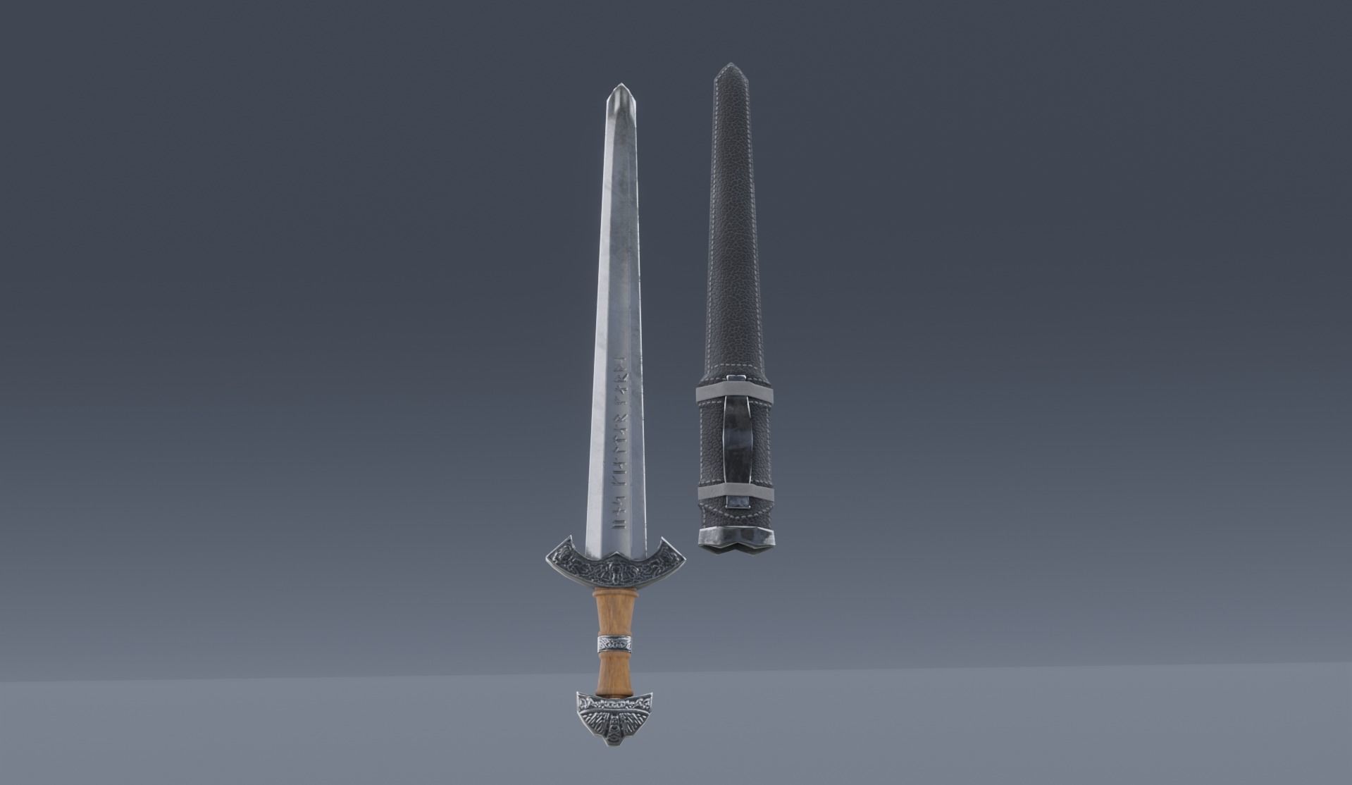 swords viking pack low poly game ready Low-poly 3D model_13
