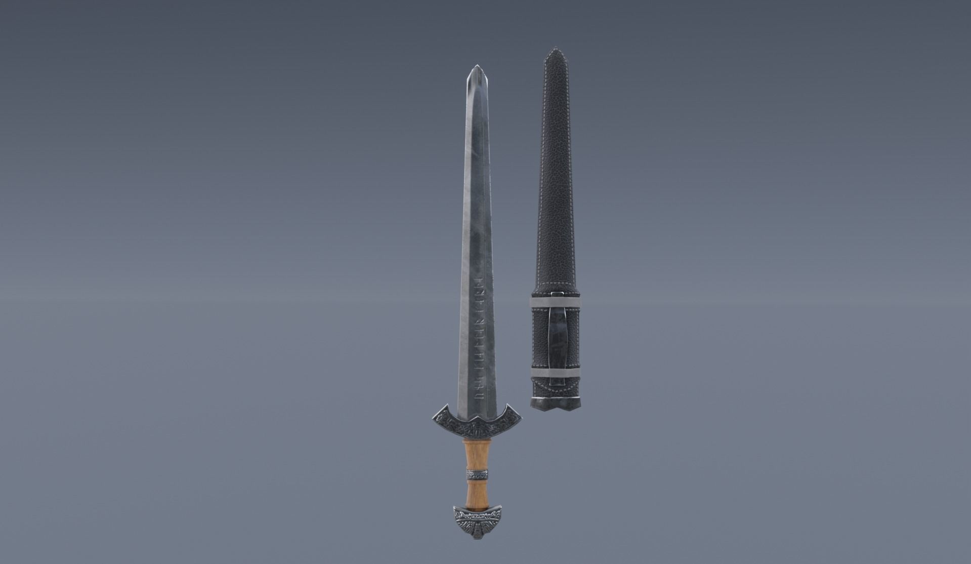 swords viking pack low poly game ready Low-poly 3D model_14