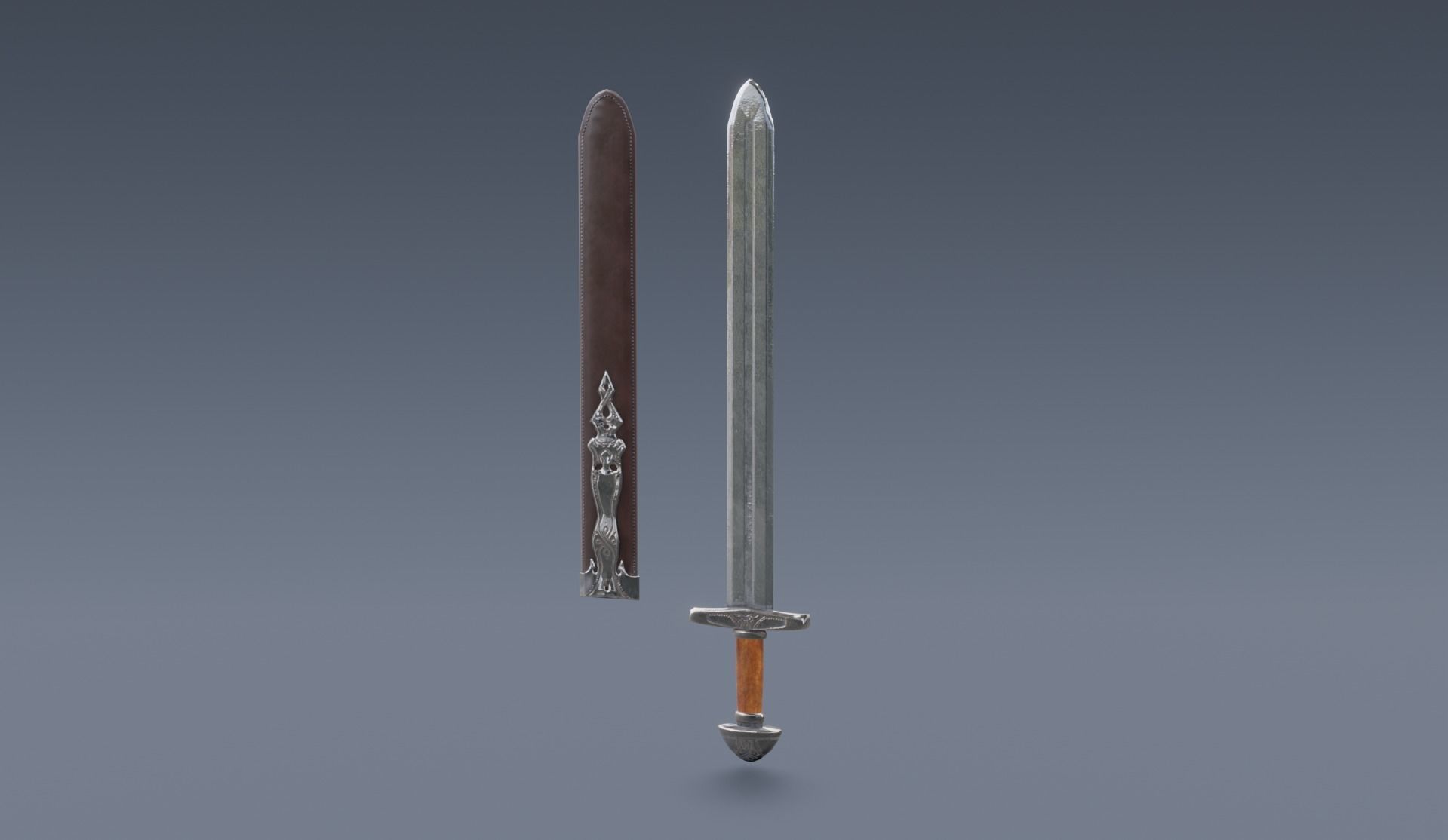 swords viking pack low poly game ready Low-poly 3D model_11