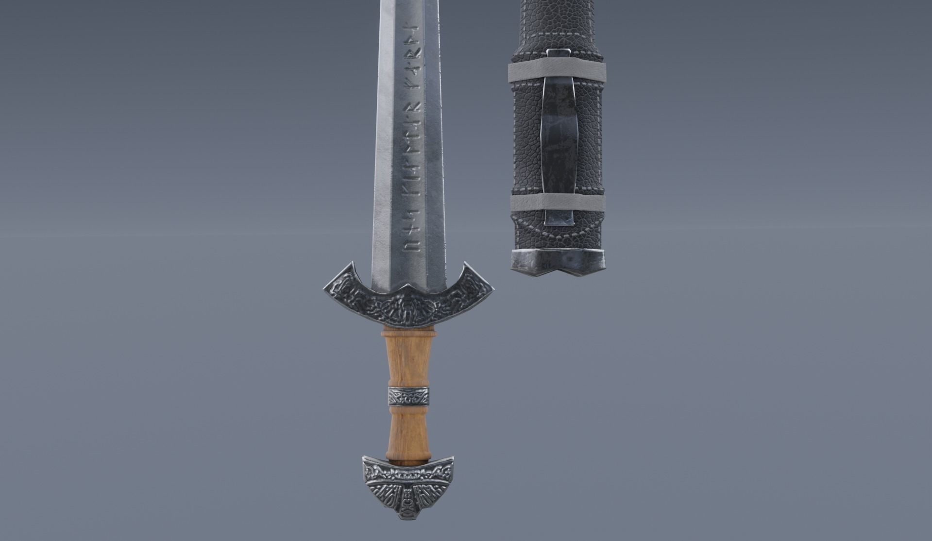 swords viking pack low poly game ready Low-poly 3D model_17