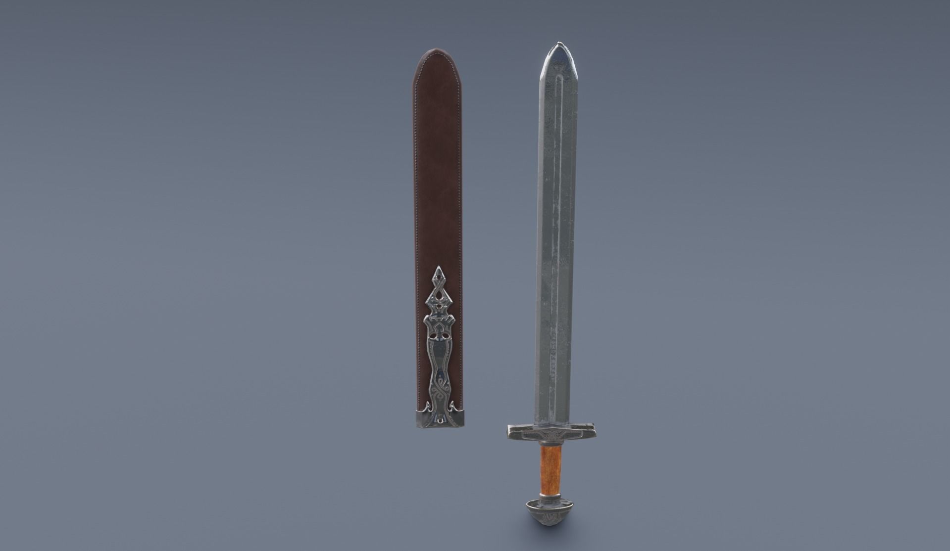 swords viking pack low poly game ready Low-poly 3D model_7