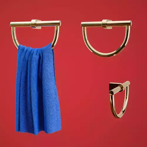 Towel Holder Decor Walther Century Gold with towel