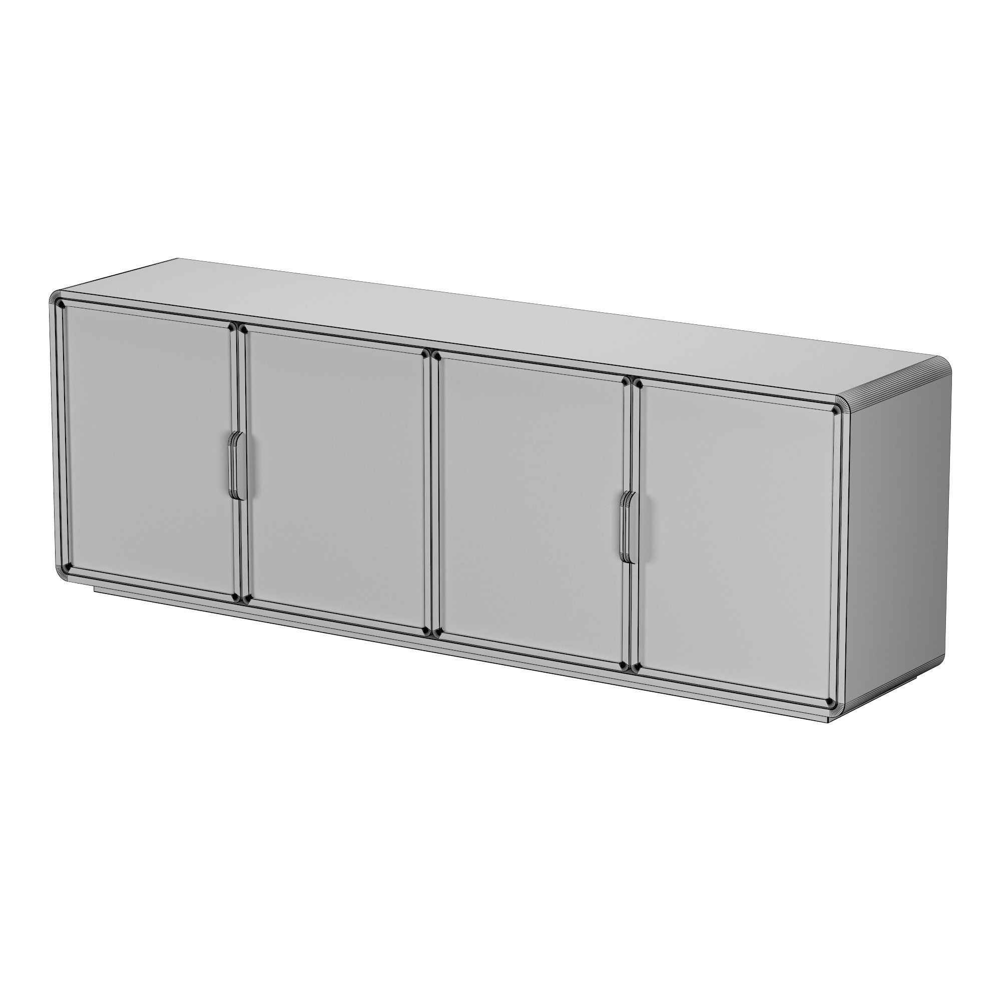 SANTIAGO 4-DOOR MEDIA CONSOLE 3D model_4