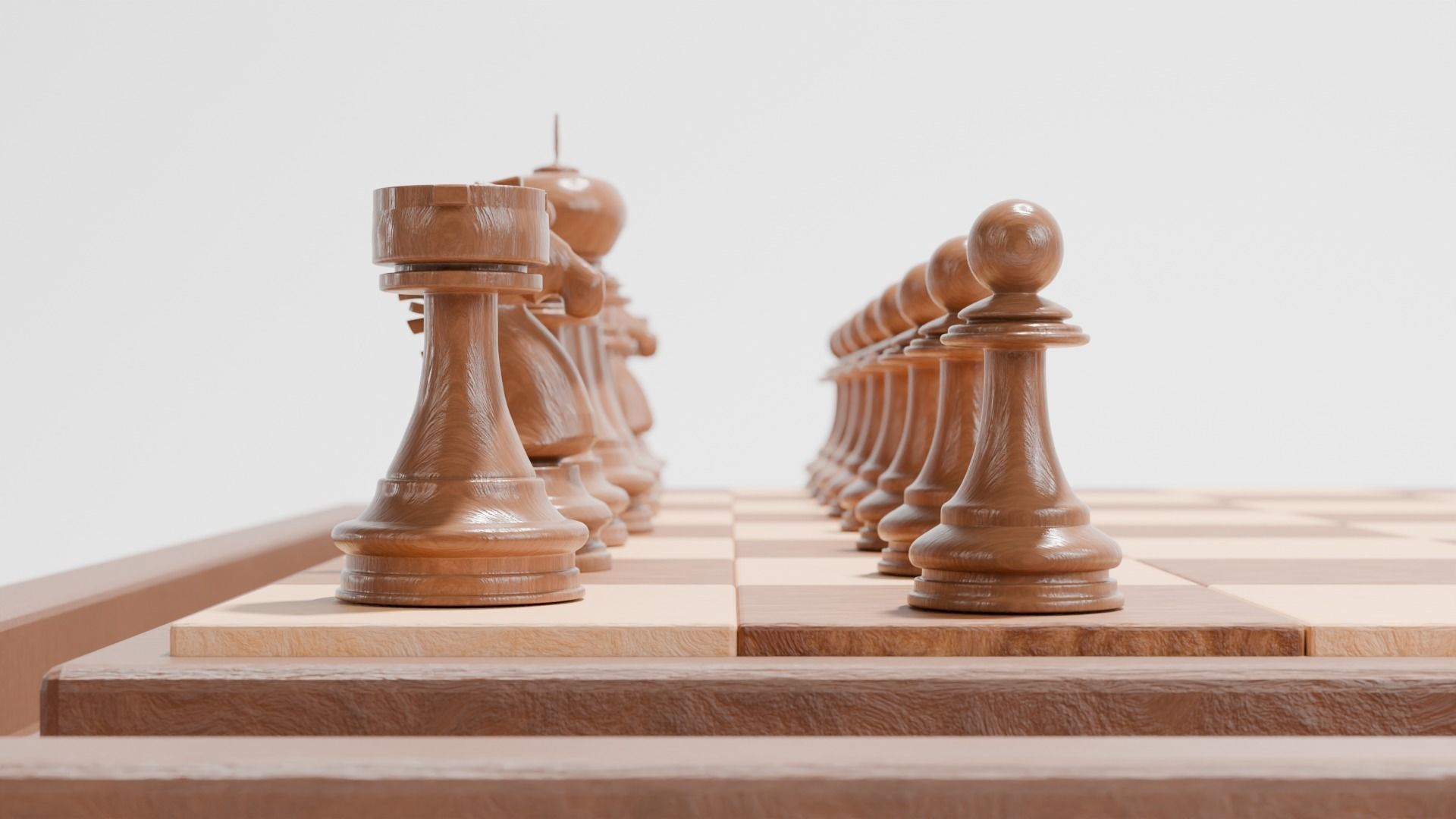 Wooden Chess 3D Model 3D model_4