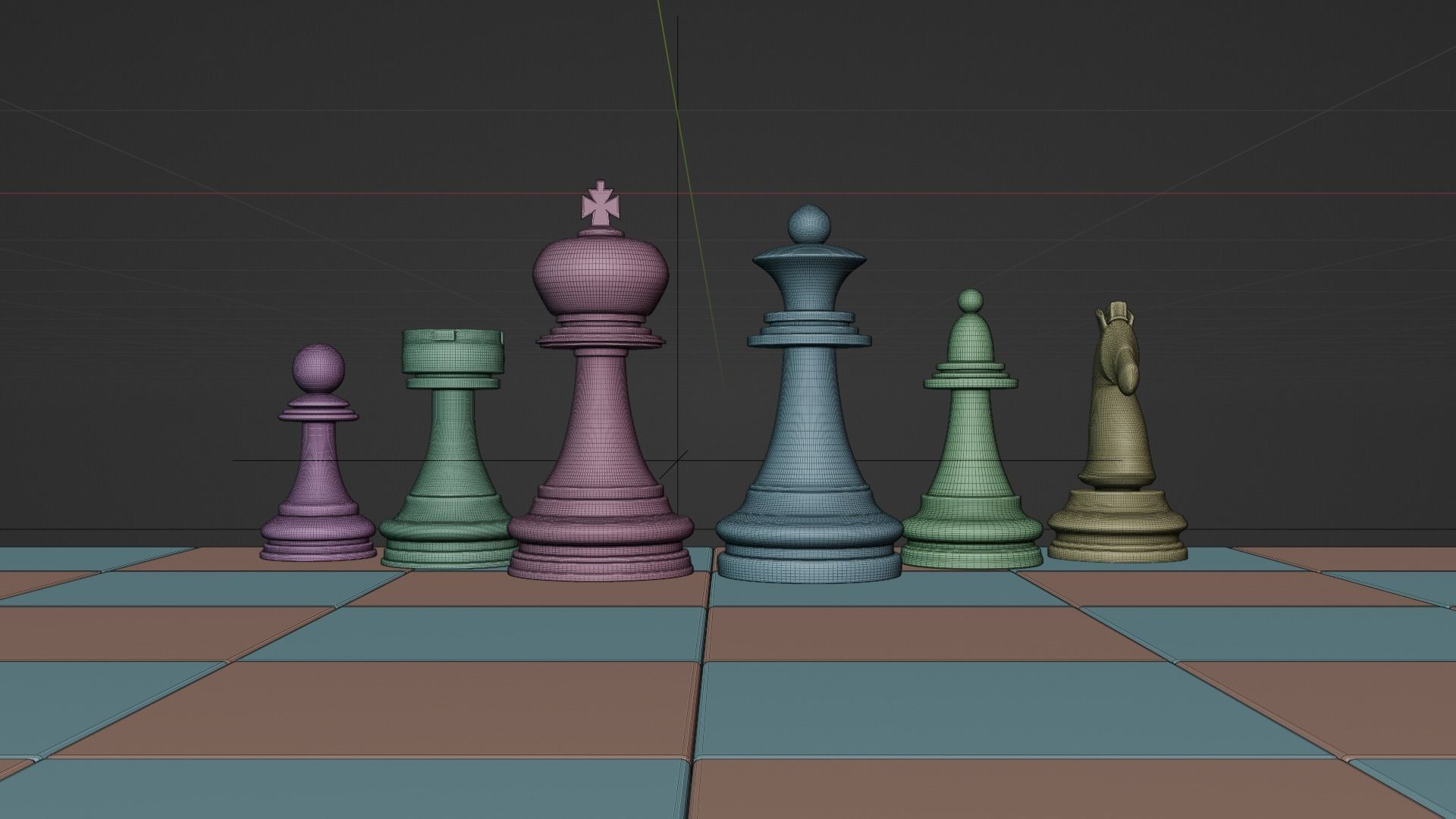 Wooden Chess 3D Model 3D model_7