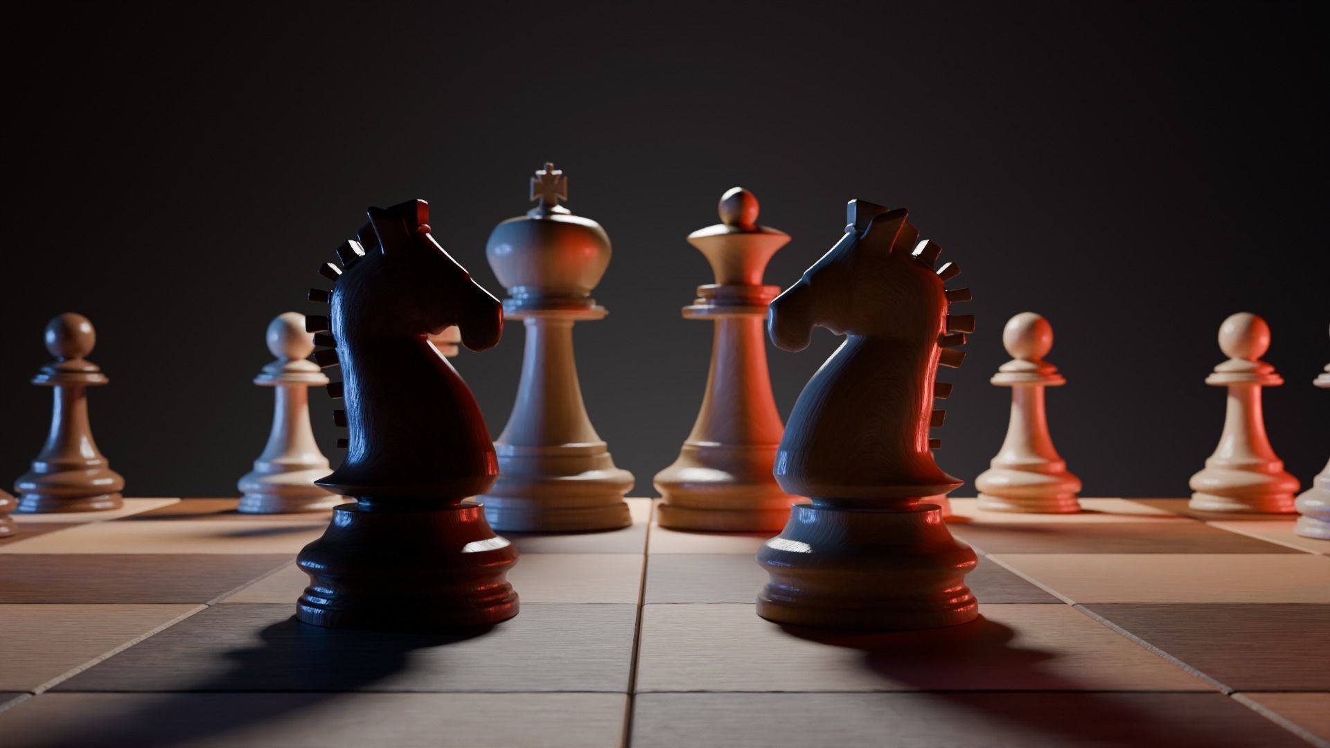 Wooden Chess 3D Model 3D model_9