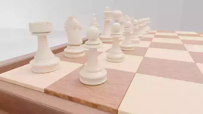 Wooden Chess 3D Model 3D model