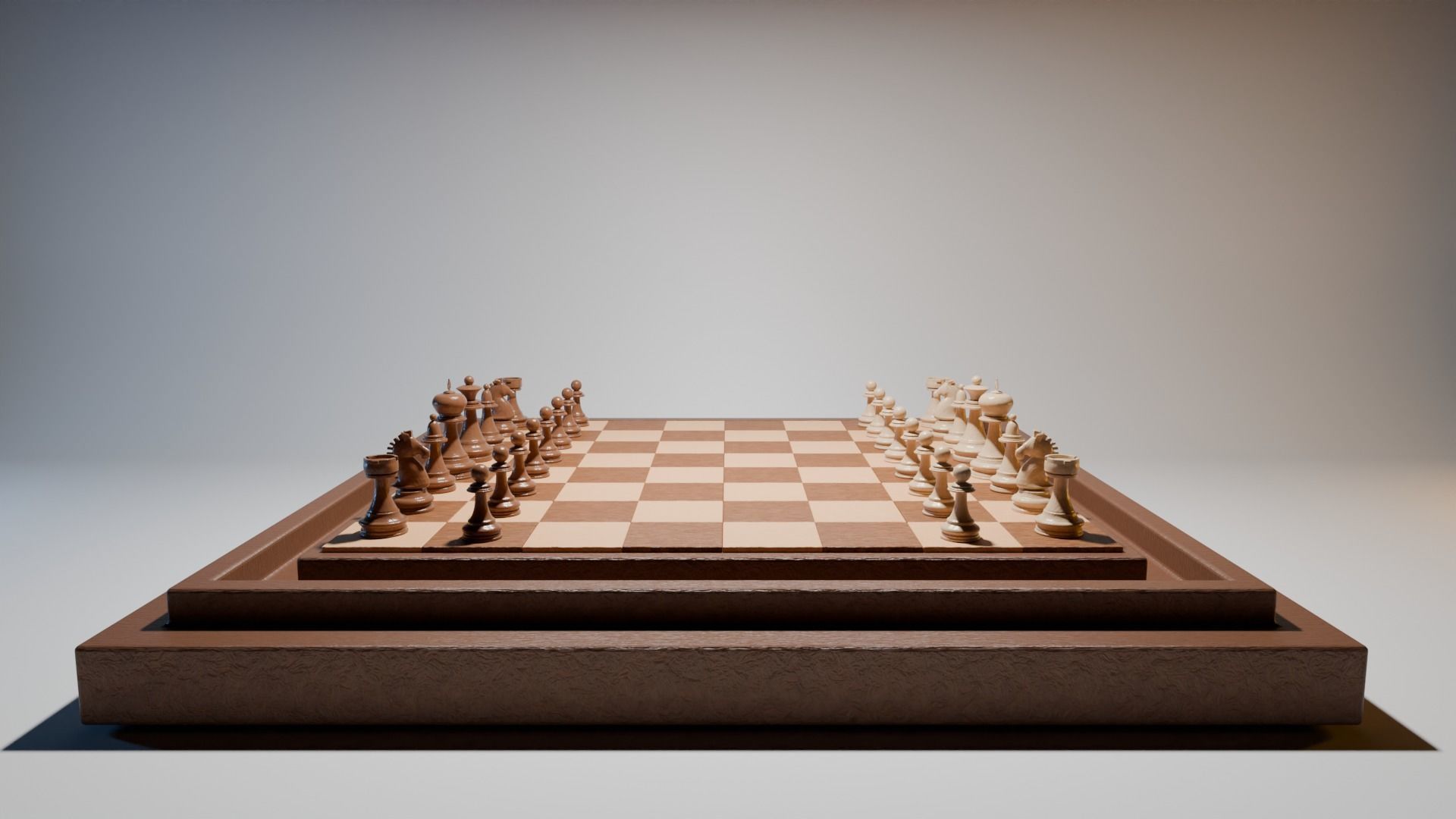 Wooden Chess 3D Model 3D model_12