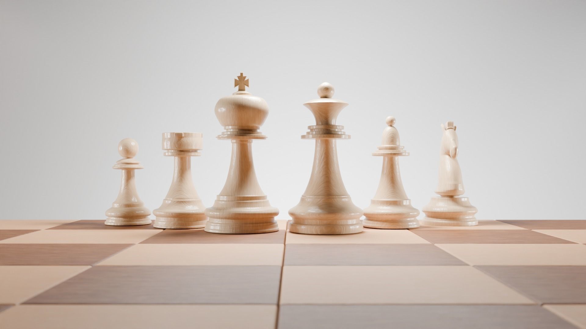 Wooden Chess 3D Model 3D model_5
