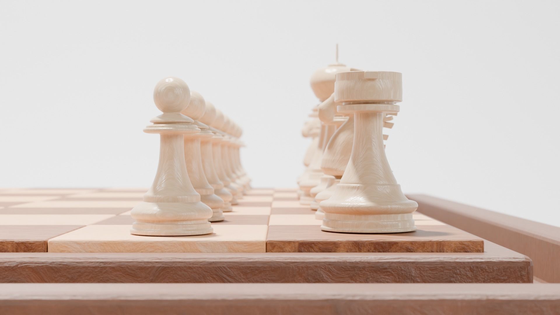 Wooden Chess 3D Model 3D model_3