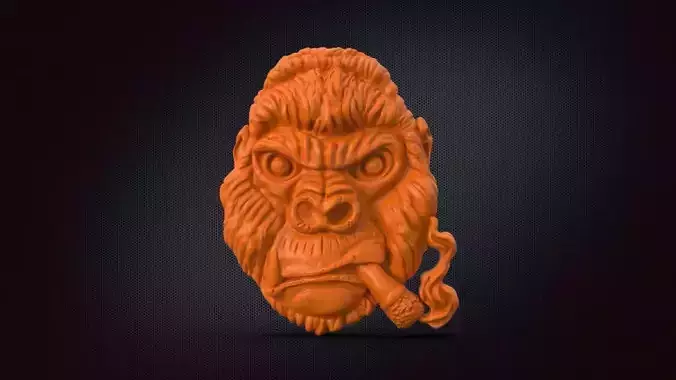 Gorilla Head pendant M 1
