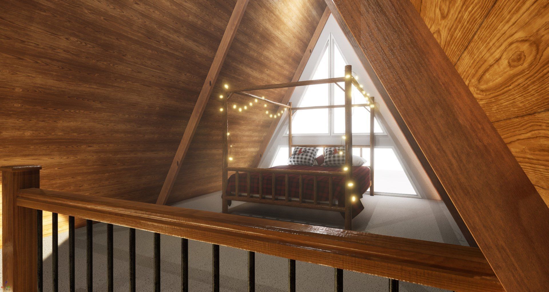 Modern Rustic Cabin Pack - Game Ready Low-poly 3D model_6