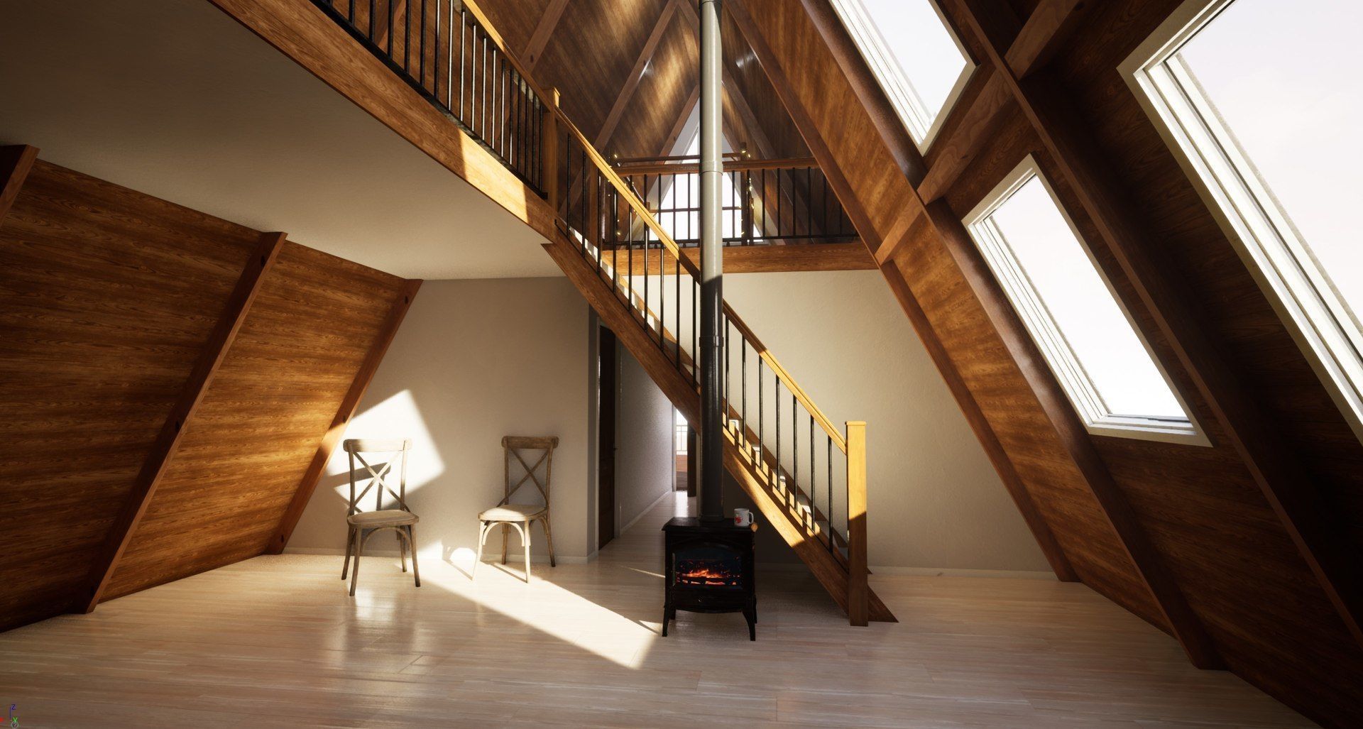 Modern Rustic Cabin Pack - Game Ready Low-poly 3D model_4