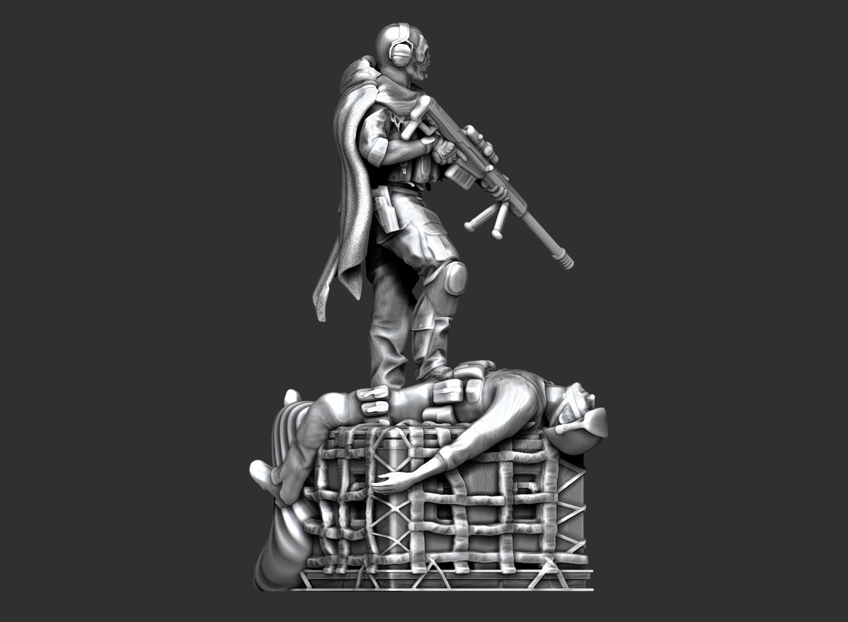 GHOSTS TRIUMPH CALL OF DUTY with cuts 3D print model_6