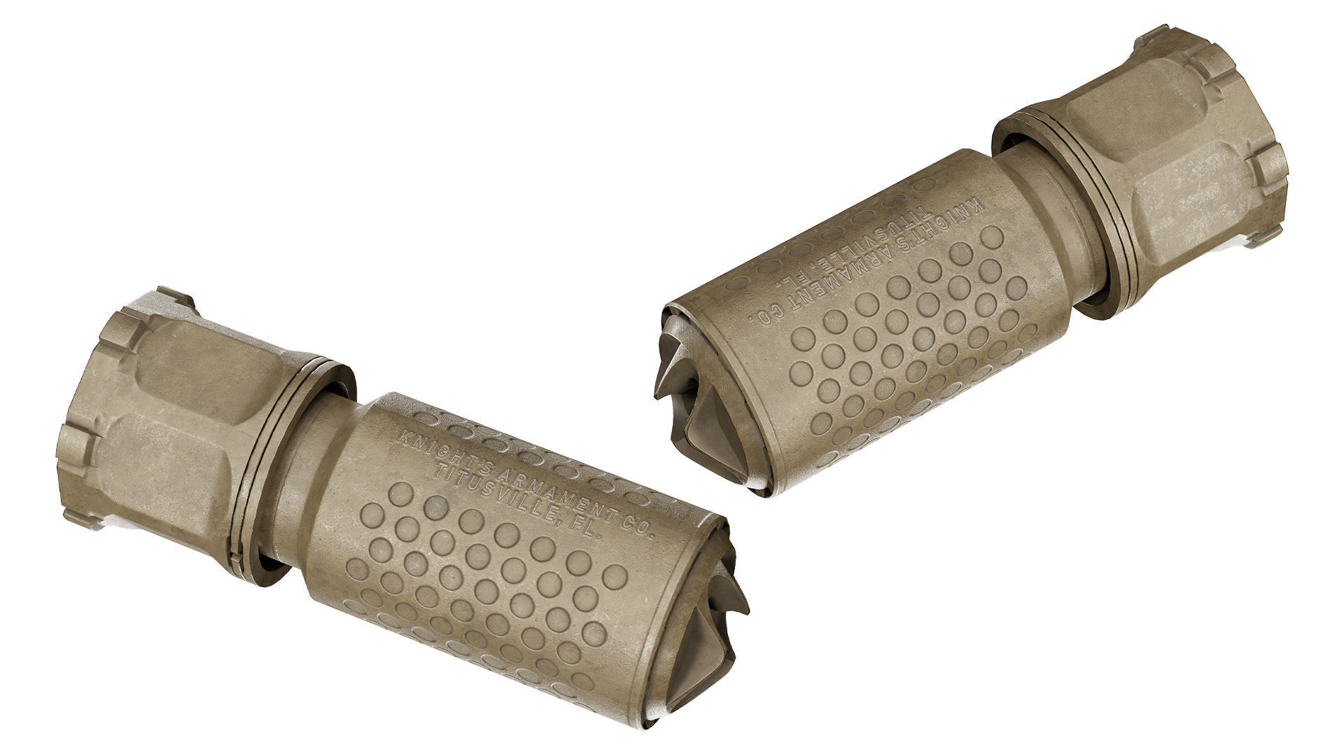 KAC 556 PRT SUPPRESSOR  Low-poly 3D model_2