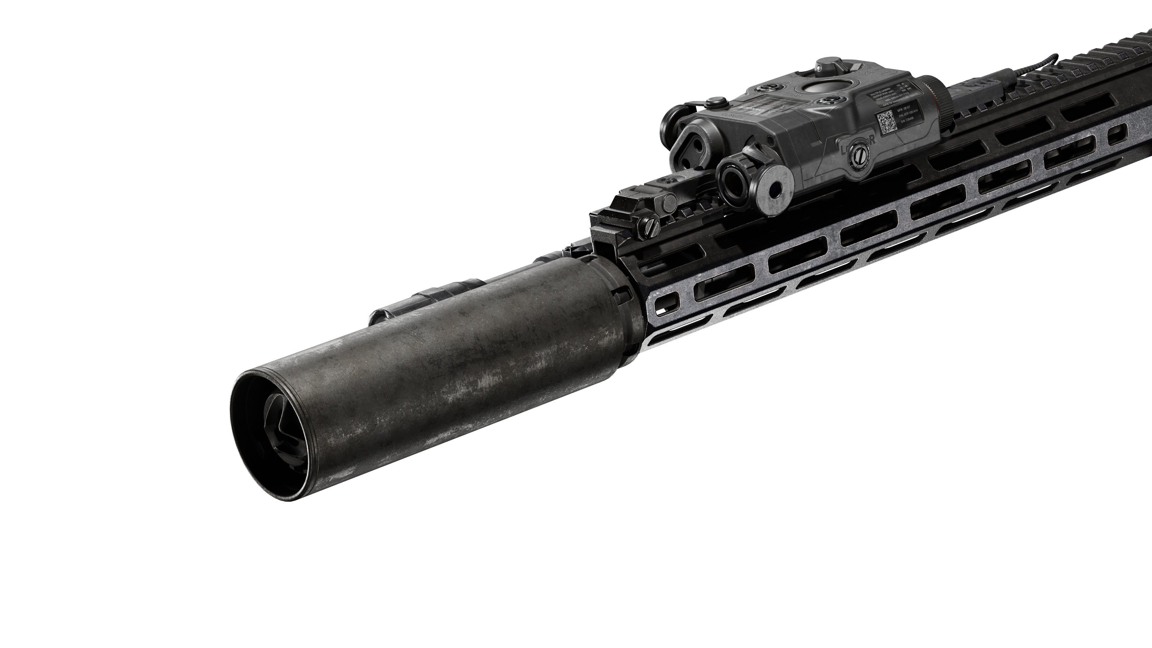 KAC 556 PRT SUPPRESSOR  Low-poly 3D model_14