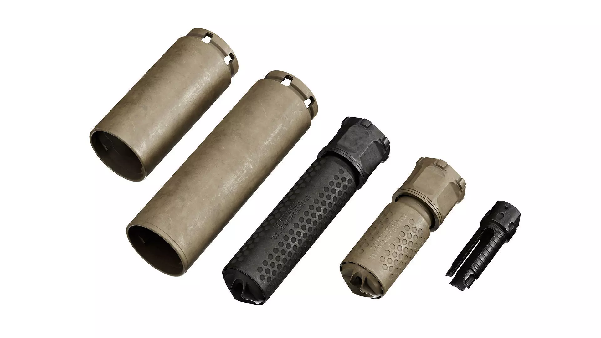 KAC 556 PRT SUPPRESSOR  Low-poly 3D model_0