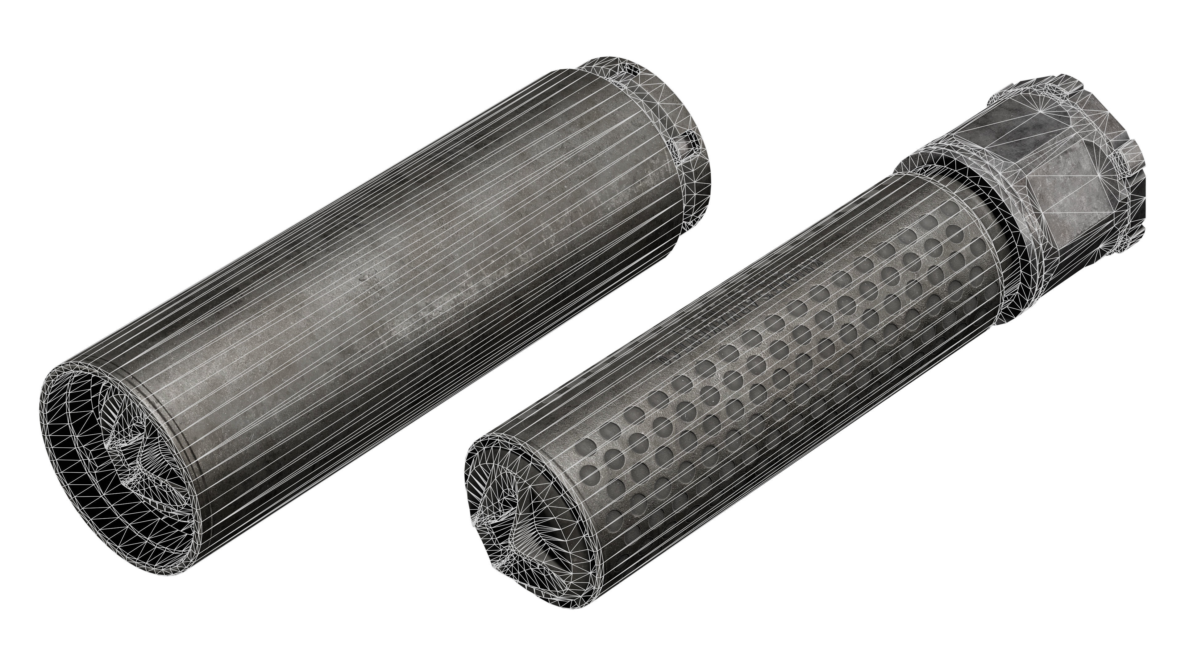 KAC 556 PRT SUPPRESSOR  Low-poly 3D model_17