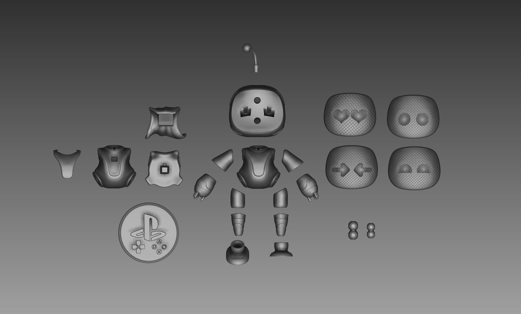 ASTRO ROBOT MOVABLE 3D print model_2