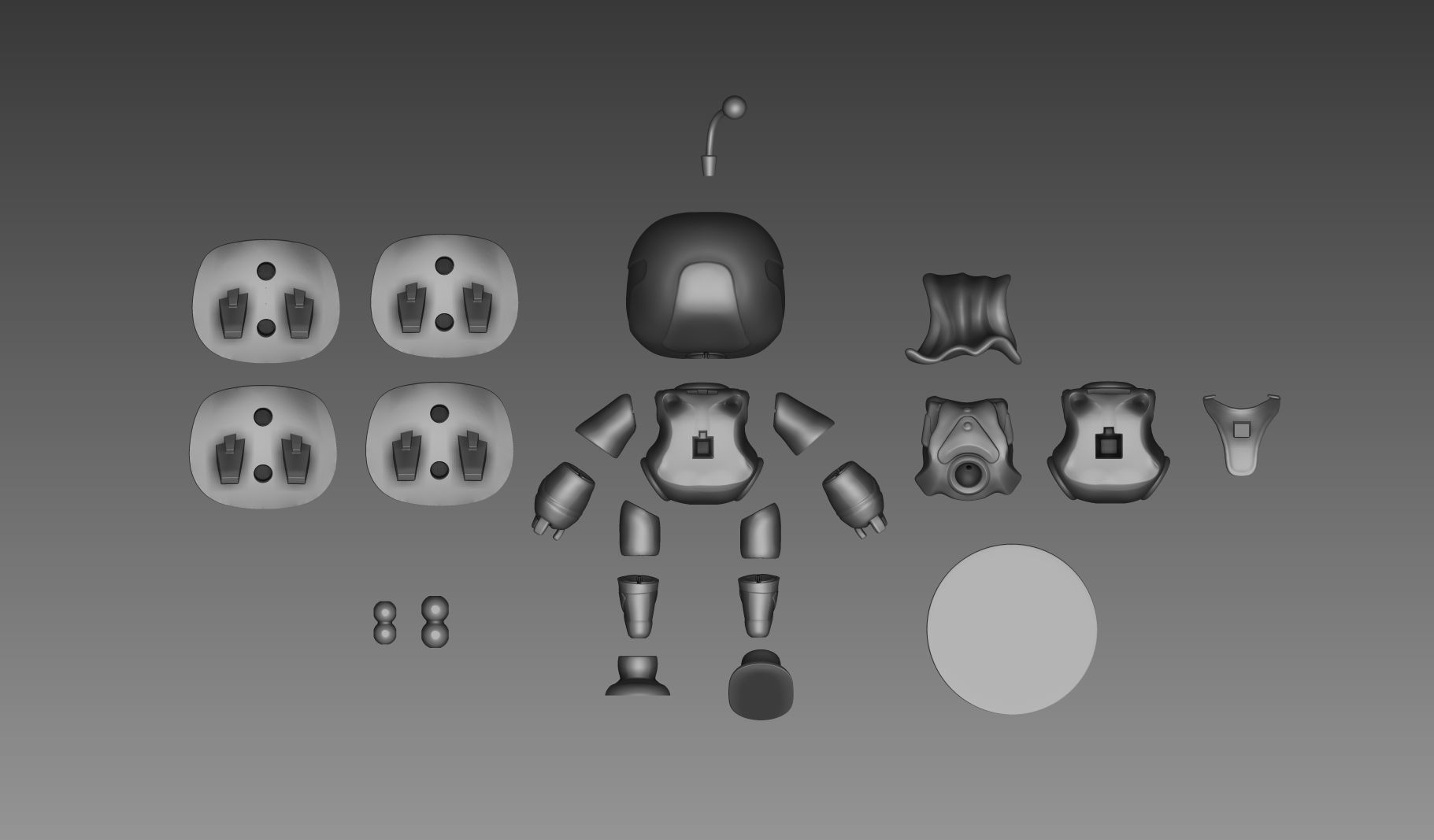 ASTRO ROBOT MOVABLE 3D print model_3