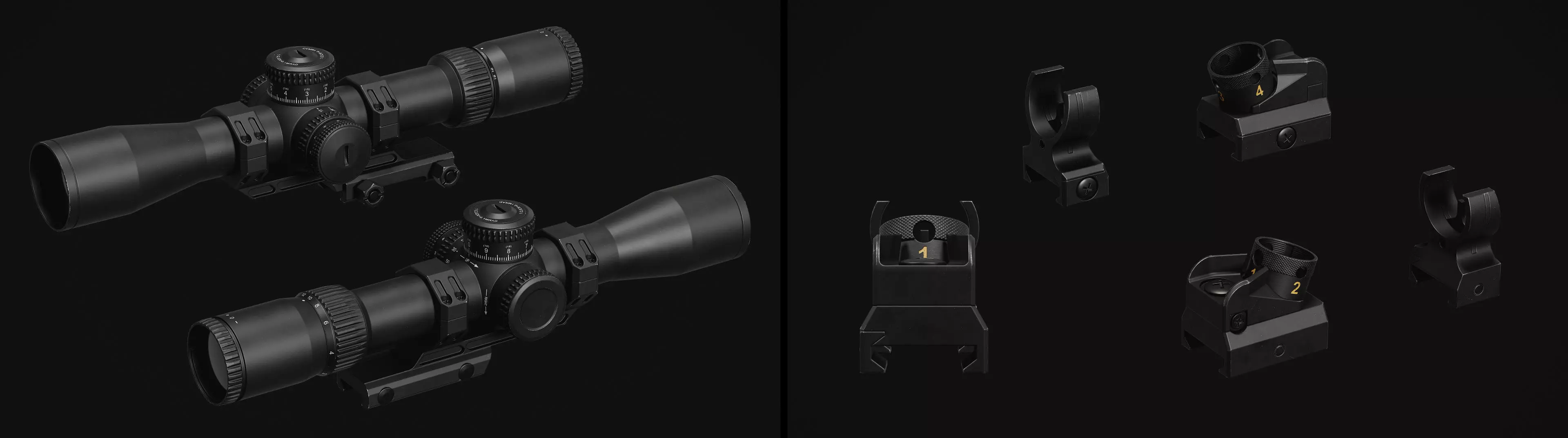 Weapon Sights Pack Low-poly 3D model_13
