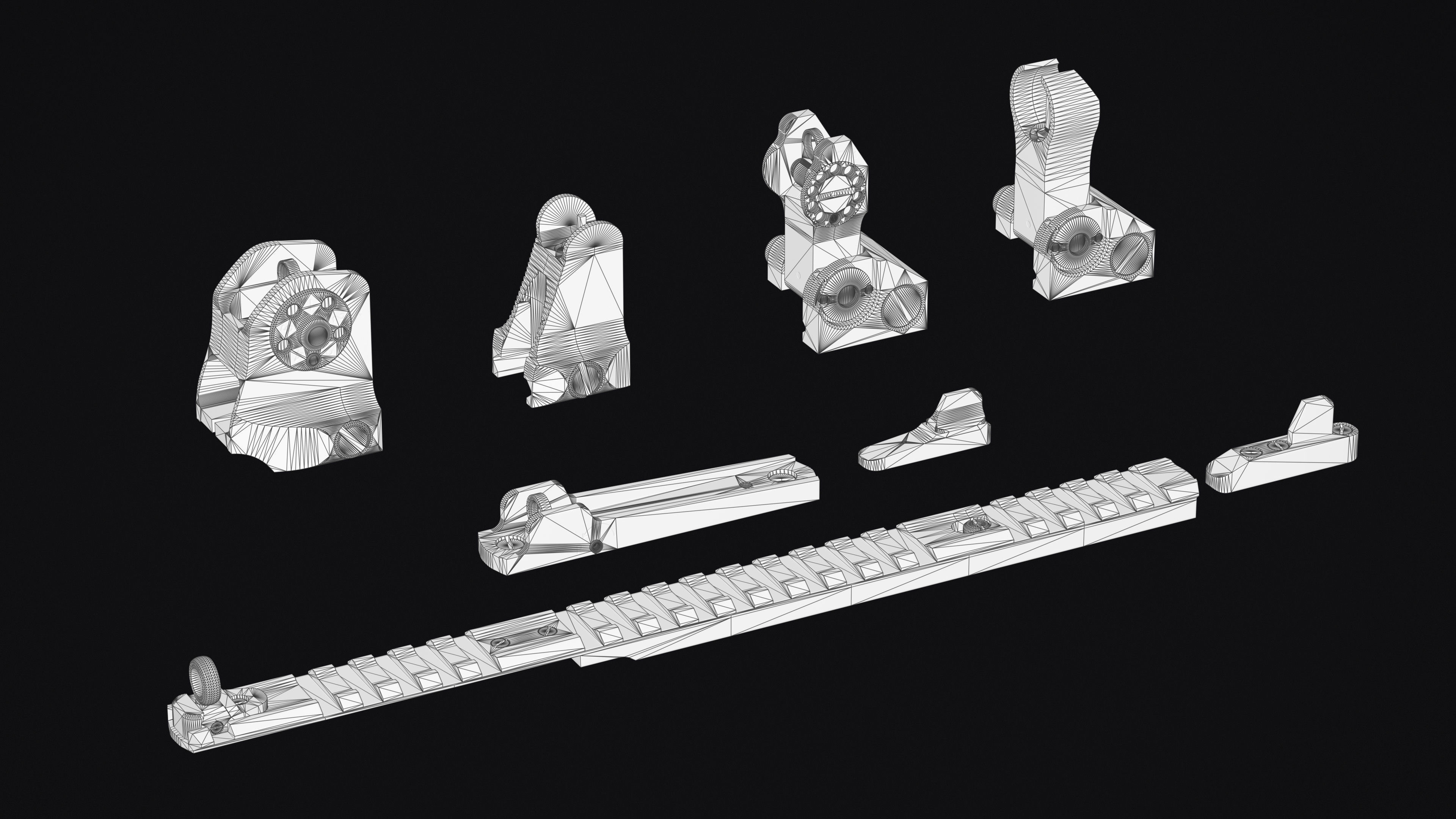 Weapon Sights Pack Low-poly 3D model_14