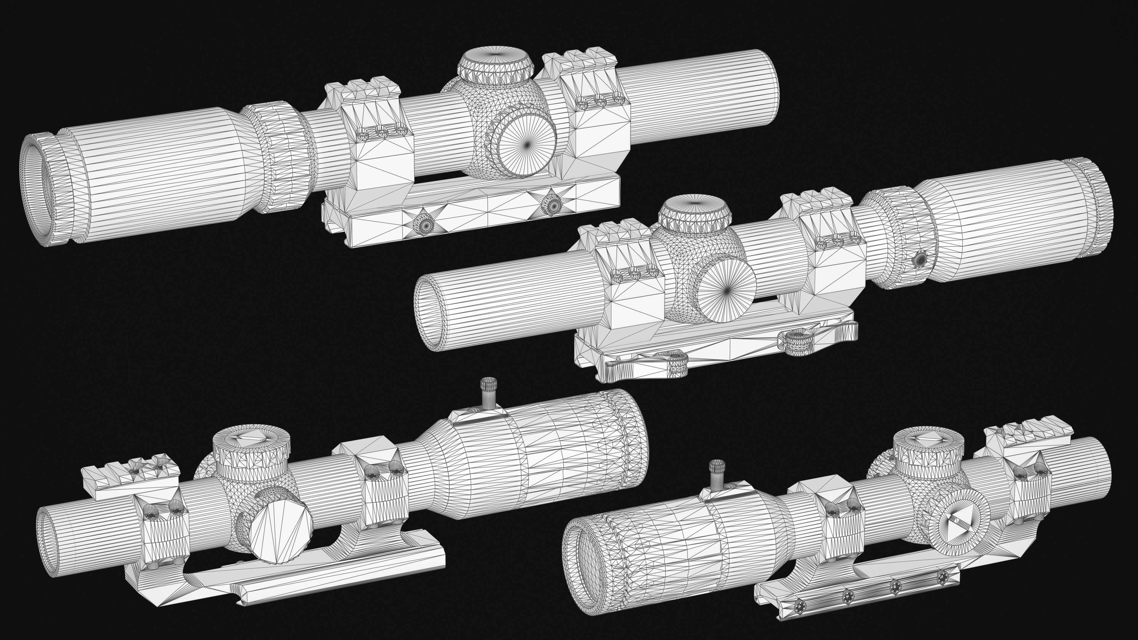 Weapon Sights Pack Low-poly 3D model_16
