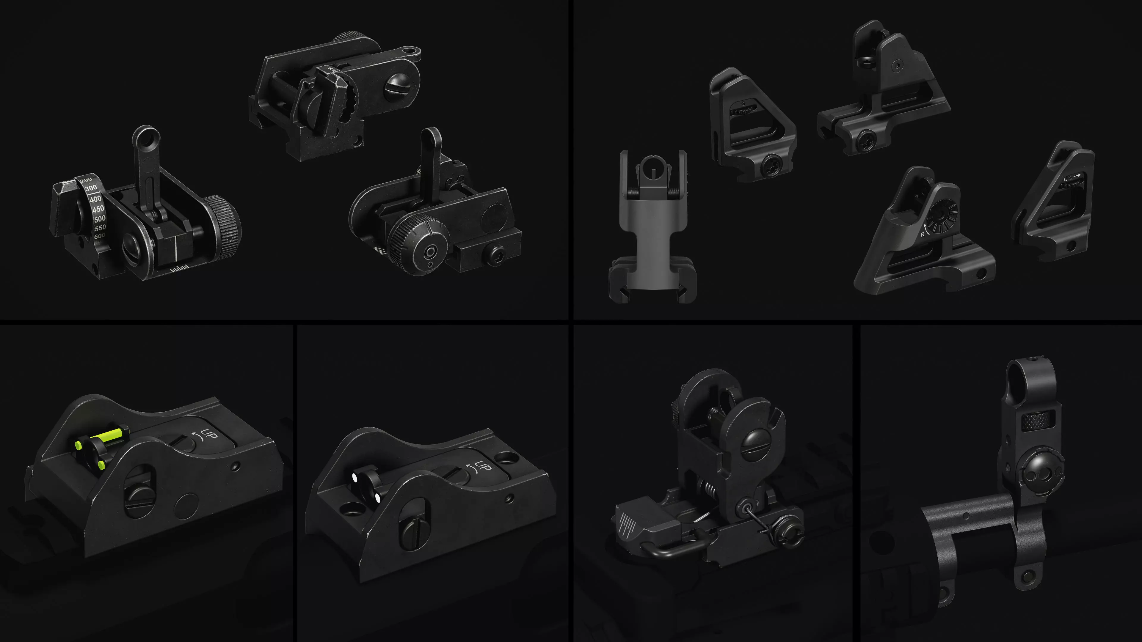 Weapon Sights Pack Low-poly 3D model_12