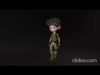 Girl character low poly Low-poly 3D model_1