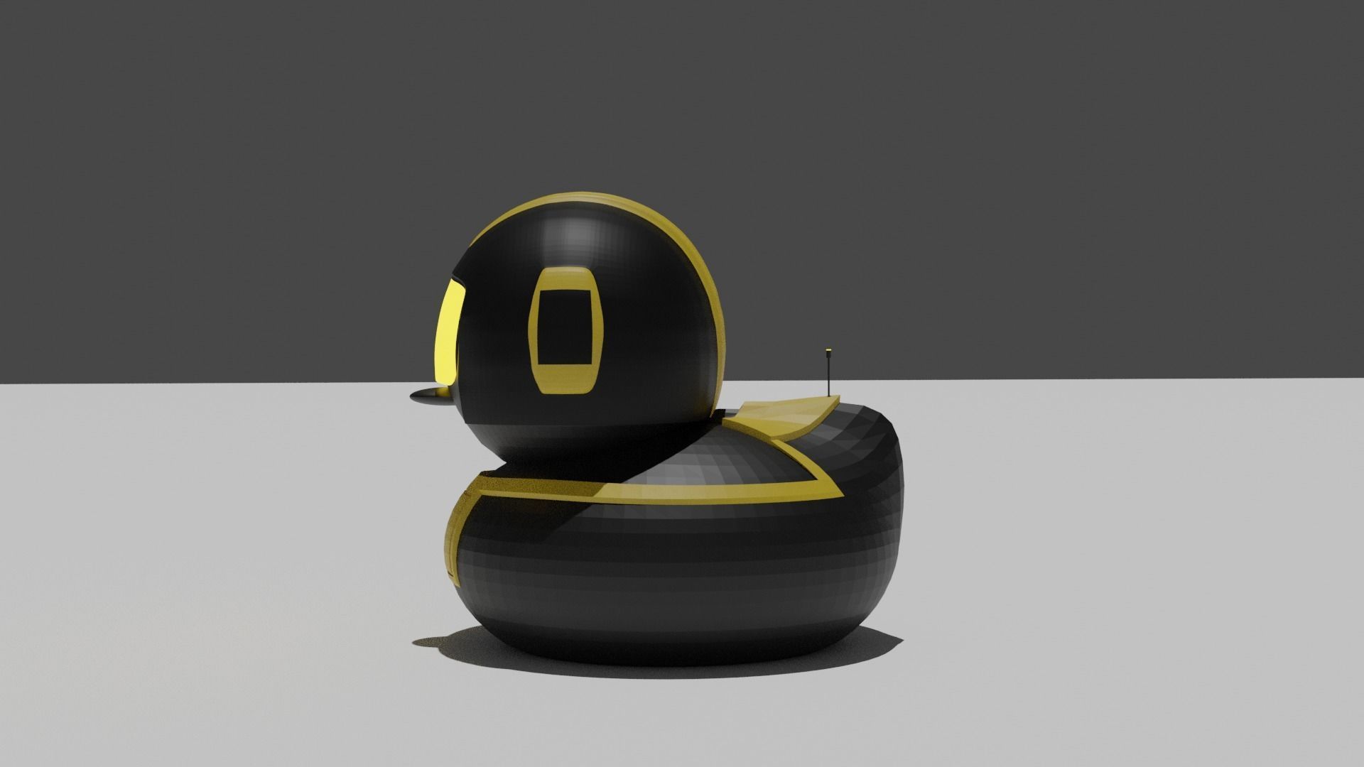 Futuristic duck Low-poly 3D model_11
