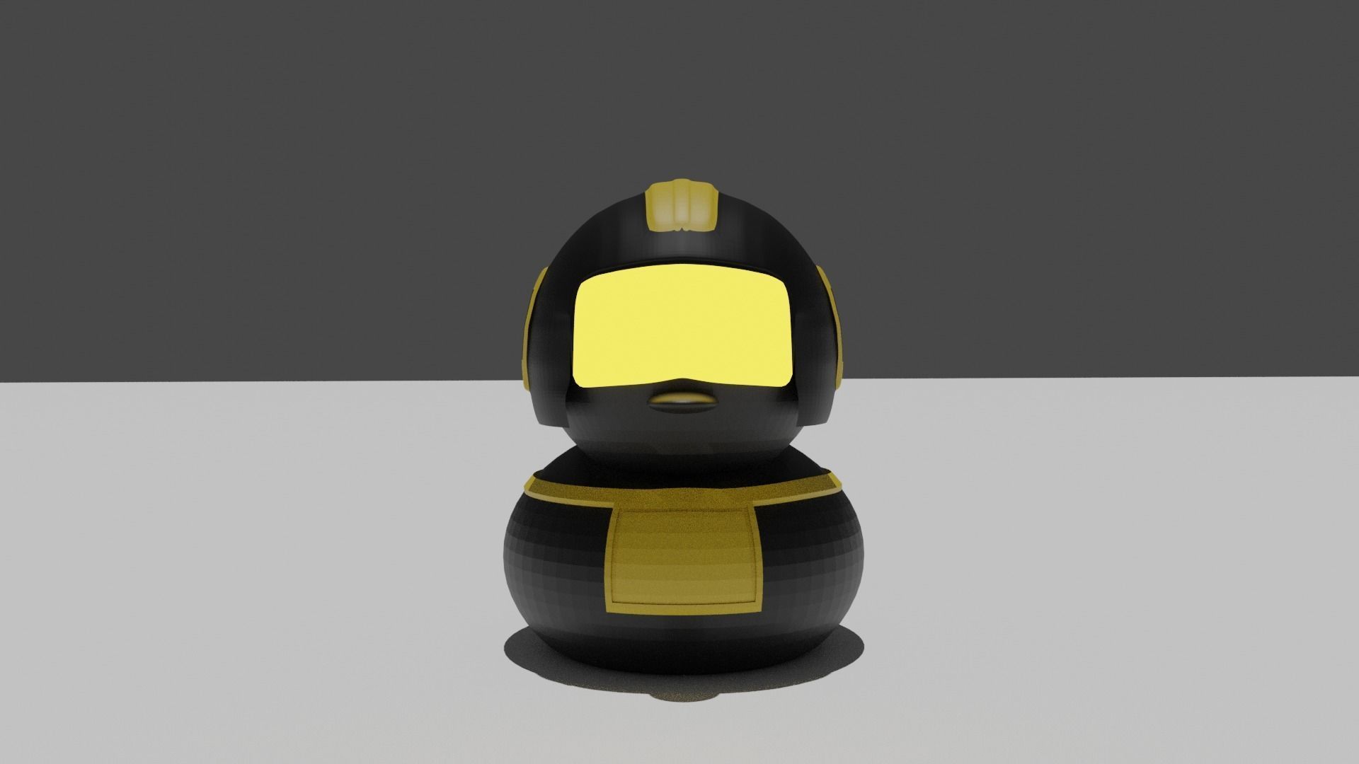 Futuristic duck Low-poly 3D model_14