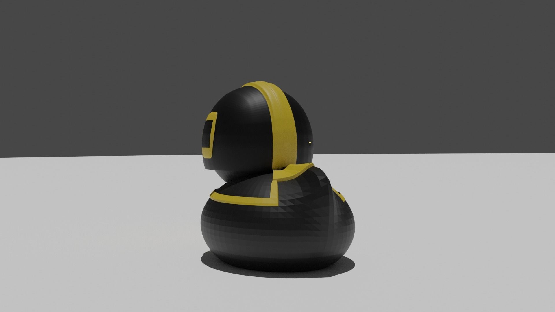 Futuristic duck Low-poly 3D model_9