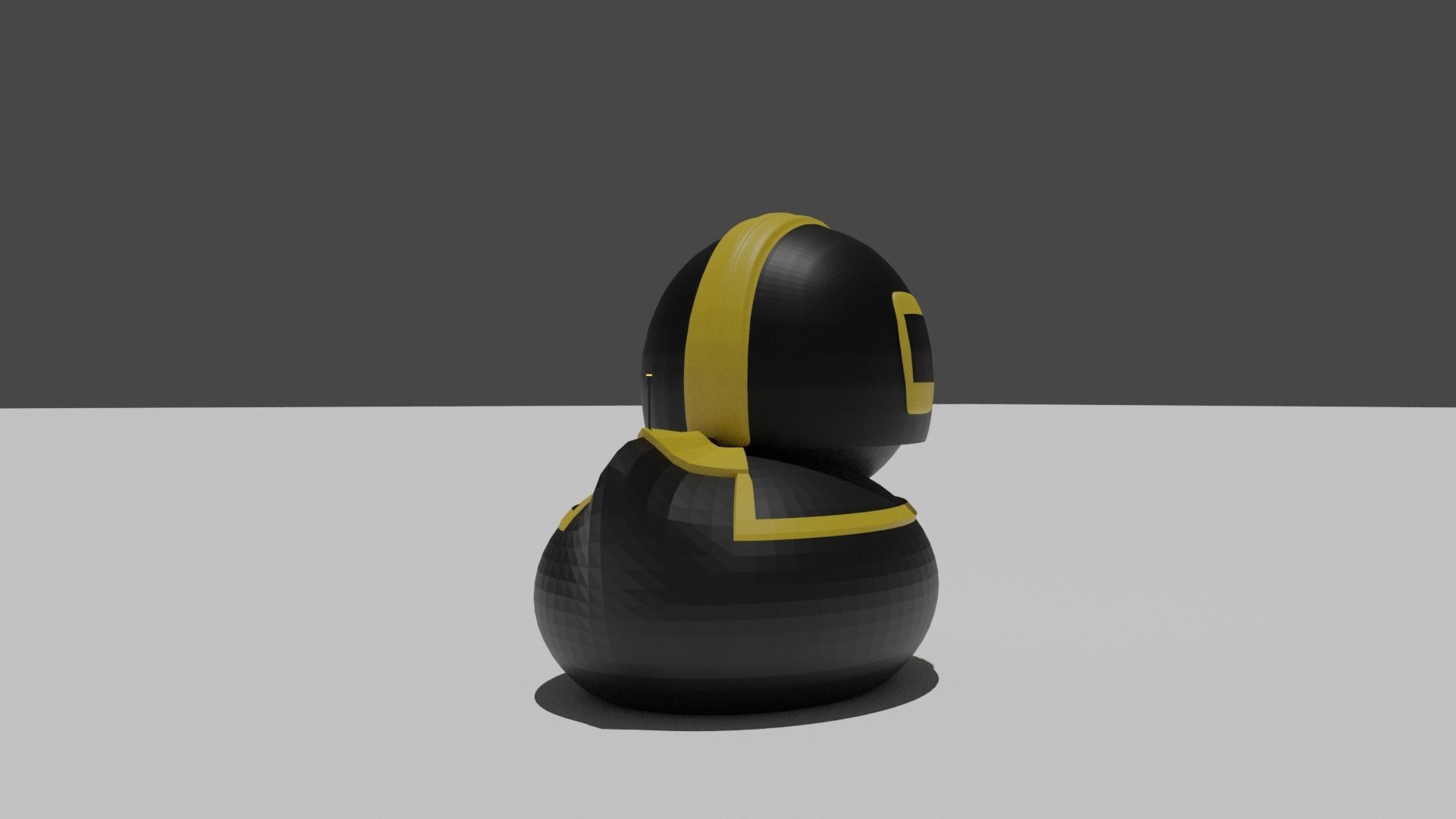 Futuristic duck Low-poly 3D model_7
