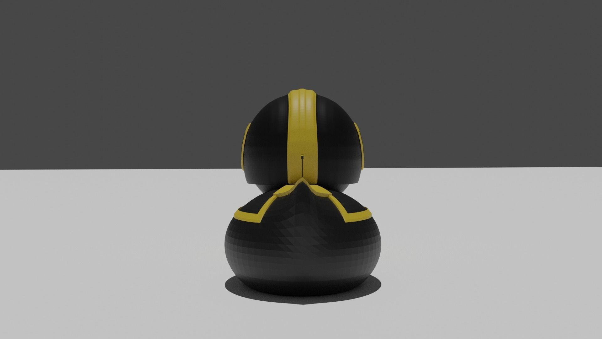 Futuristic duck Low-poly 3D model_8