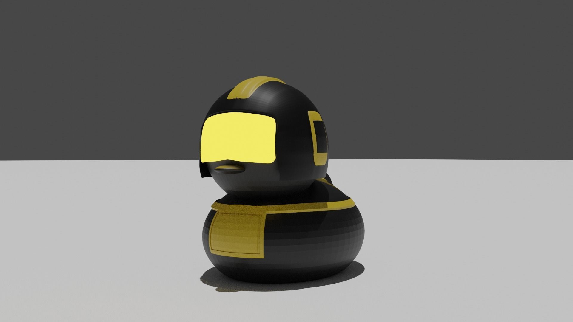 Futuristic duck Low-poly 3D model_13