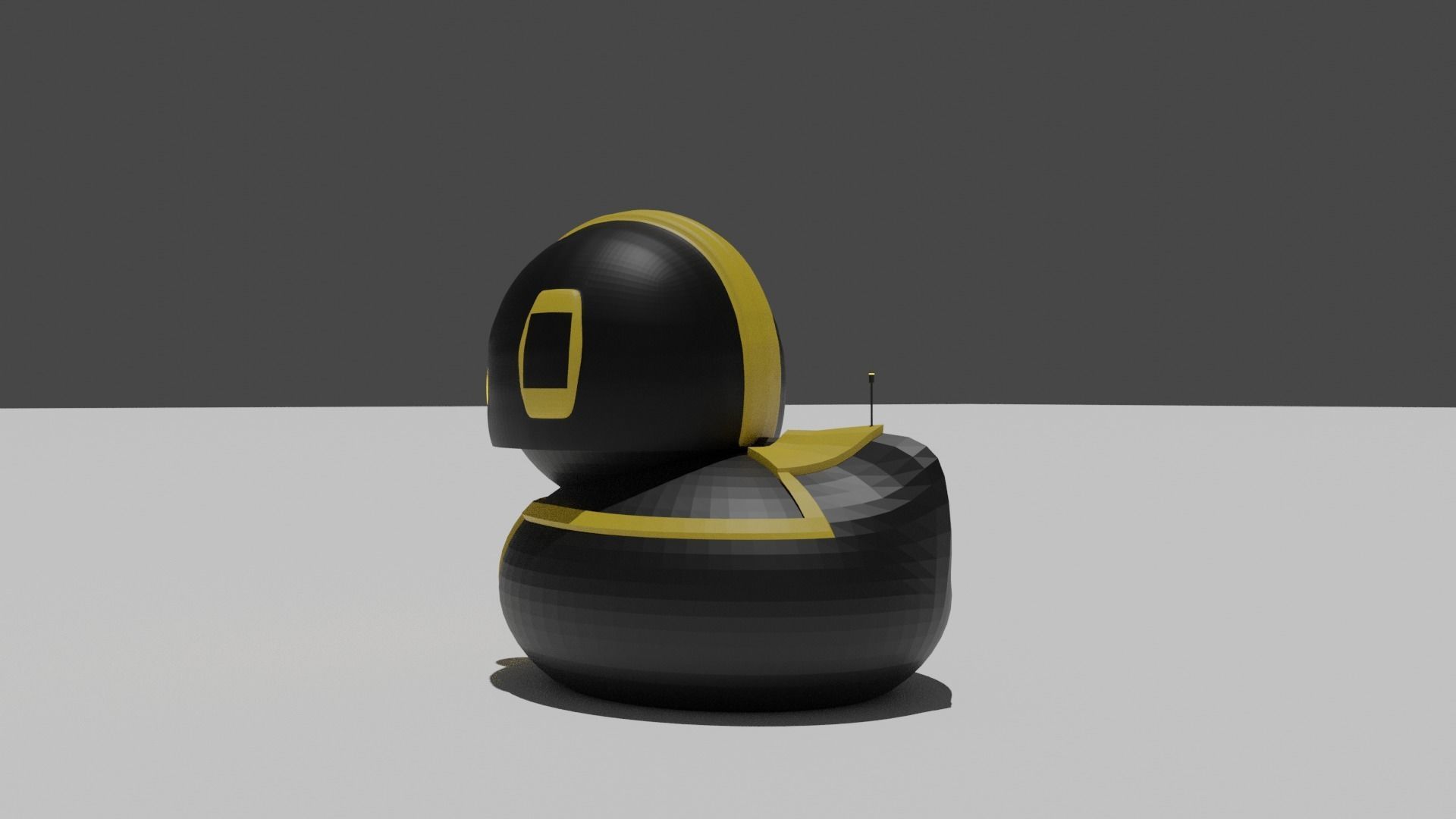 Futuristic duck Low-poly 3D model_10