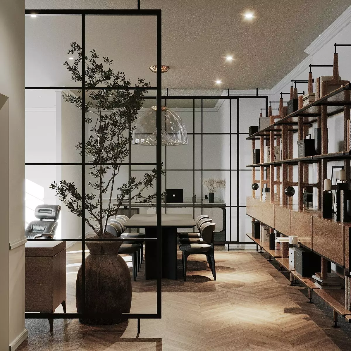 Luxury Office Interior Design Full 3D Scene 3D model 3D model_0