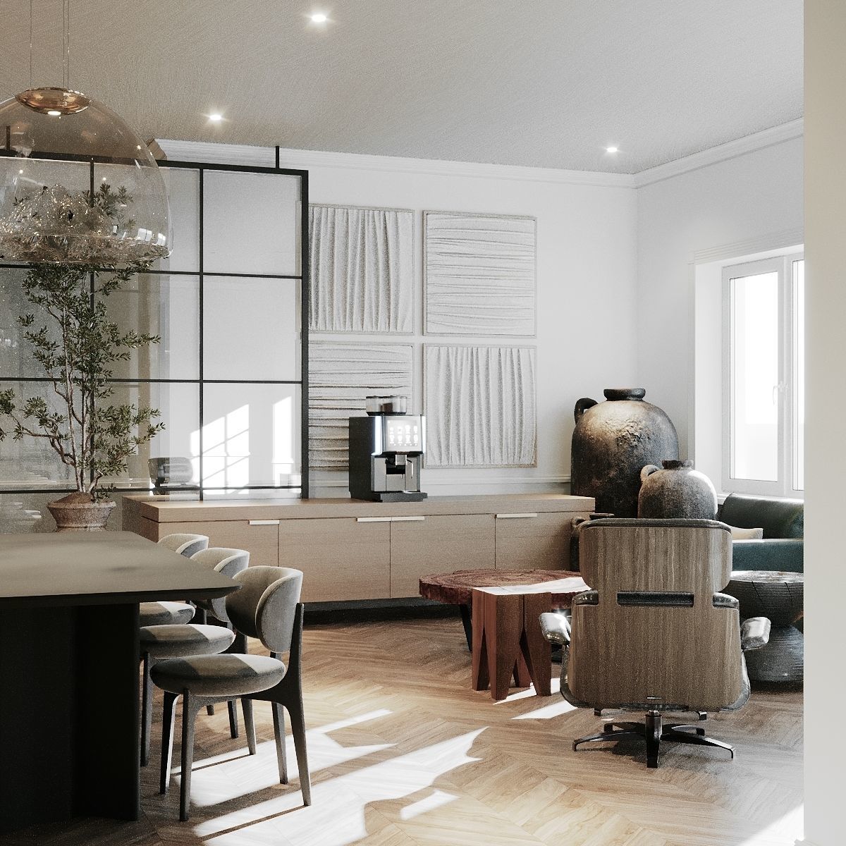 Luxury Office Interior Design Full 3D Scene 3D model 3D model_2